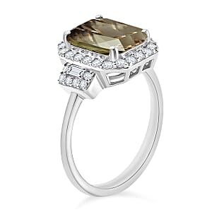 Luxoro AAA Turkizite and G-H I2 Diamond 4.33 ctw Ring in 14K White Gold (Size  10.0) (Del. in 10-12 Days)