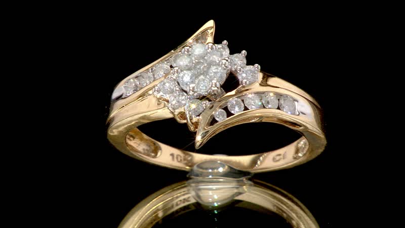 White Diamond 0.50 ctw Ring in 10K Yellow Gold (Size 7.0)