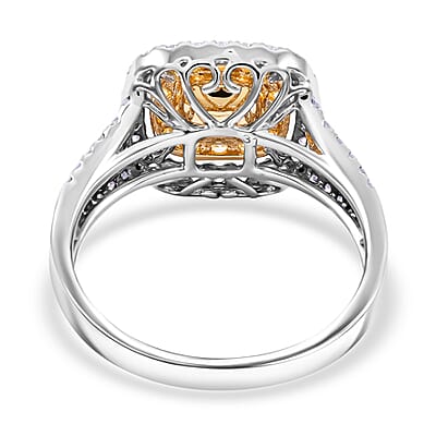 Modani Natural Yellow and White Diamond SI 1.70 ctw Ring in 950 Platinum & 18K Yellow Gold (Size 11.0)