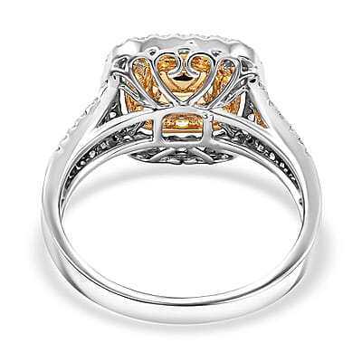 Modani Natural Yellow and White Diamond SI 1.70 ctw Ring in 950 Platinum & 18K Yellow Gold (Size 12.0)