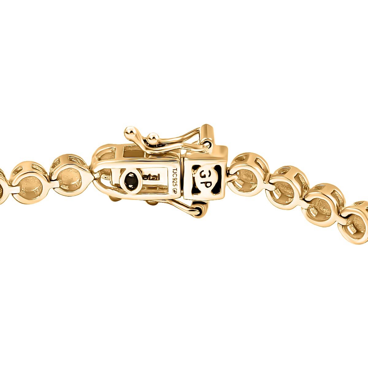 GP Thai Black Spinel 0.30 ctw Bracelet in 18K Vermeil Yellow Gold Over Sterling Silver (7.00 In) image number 3