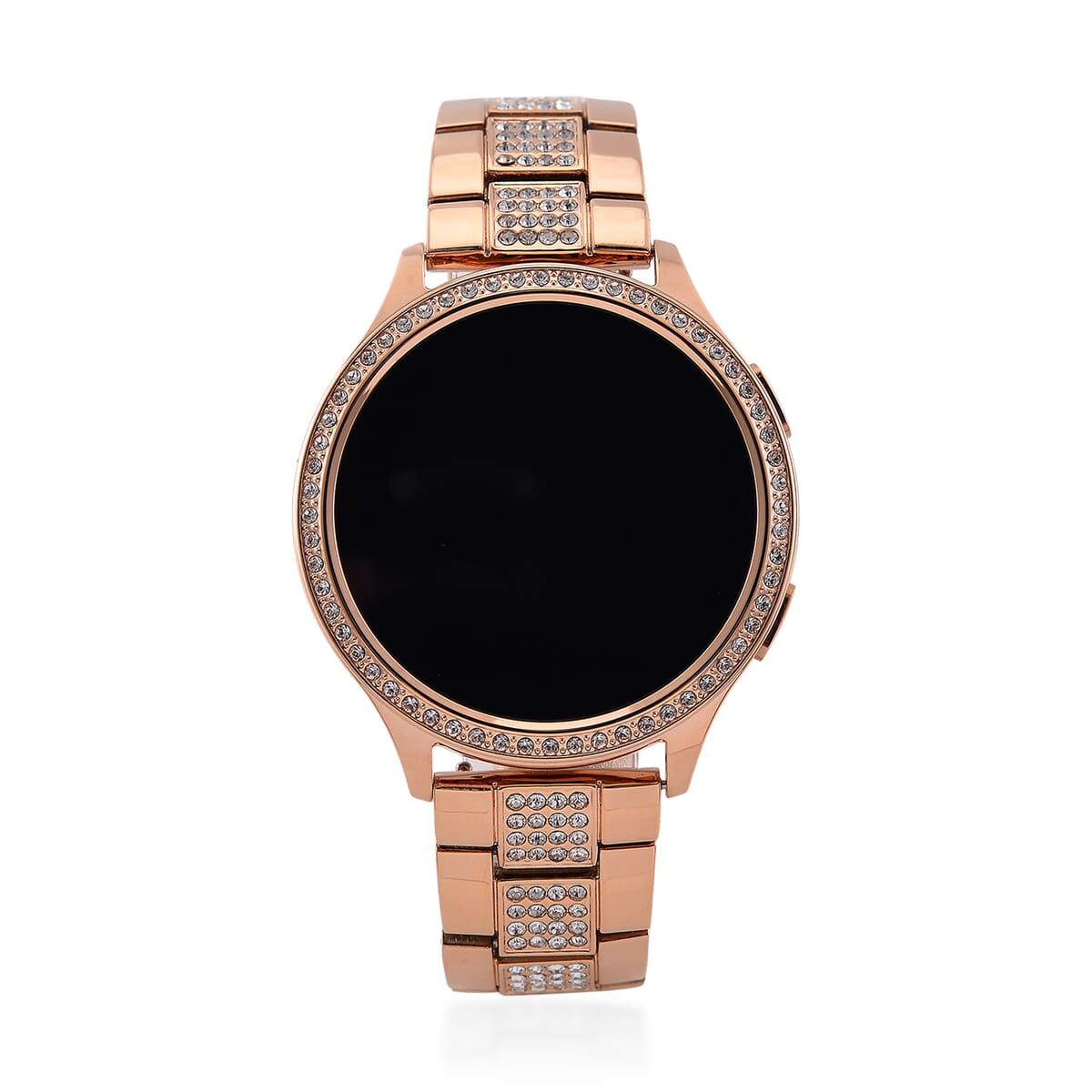 Mother's Day Special Deal Austrian Crystal Multi Functional Smart Watch in Rosetone with Stainless Steel Butterfly Buckle image number 5