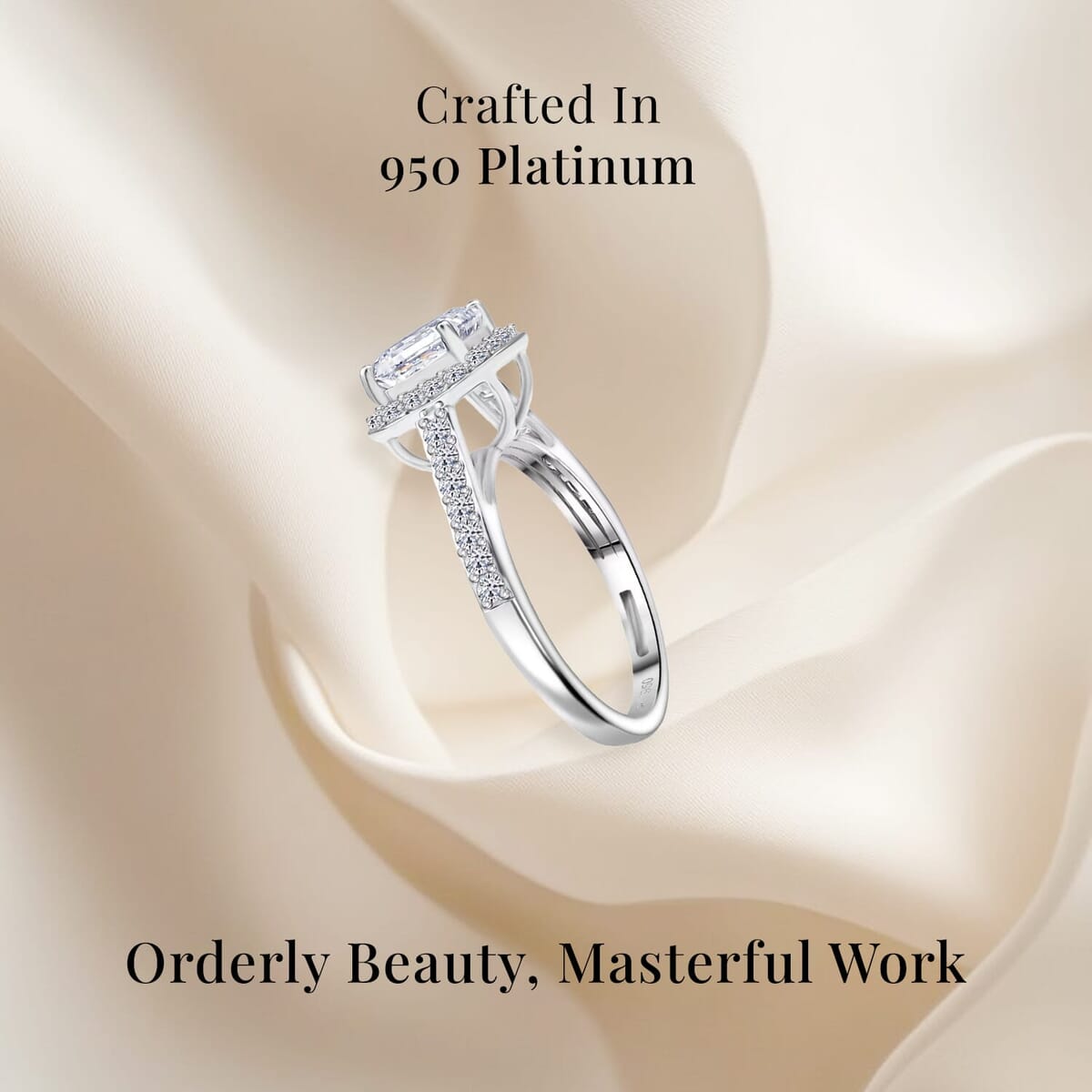 Luxuriant Lab Grown Diamond E-F VS 2.00 ctw Ring in 950 Platinum (Size 10.0) 4.80 Grams image number 2