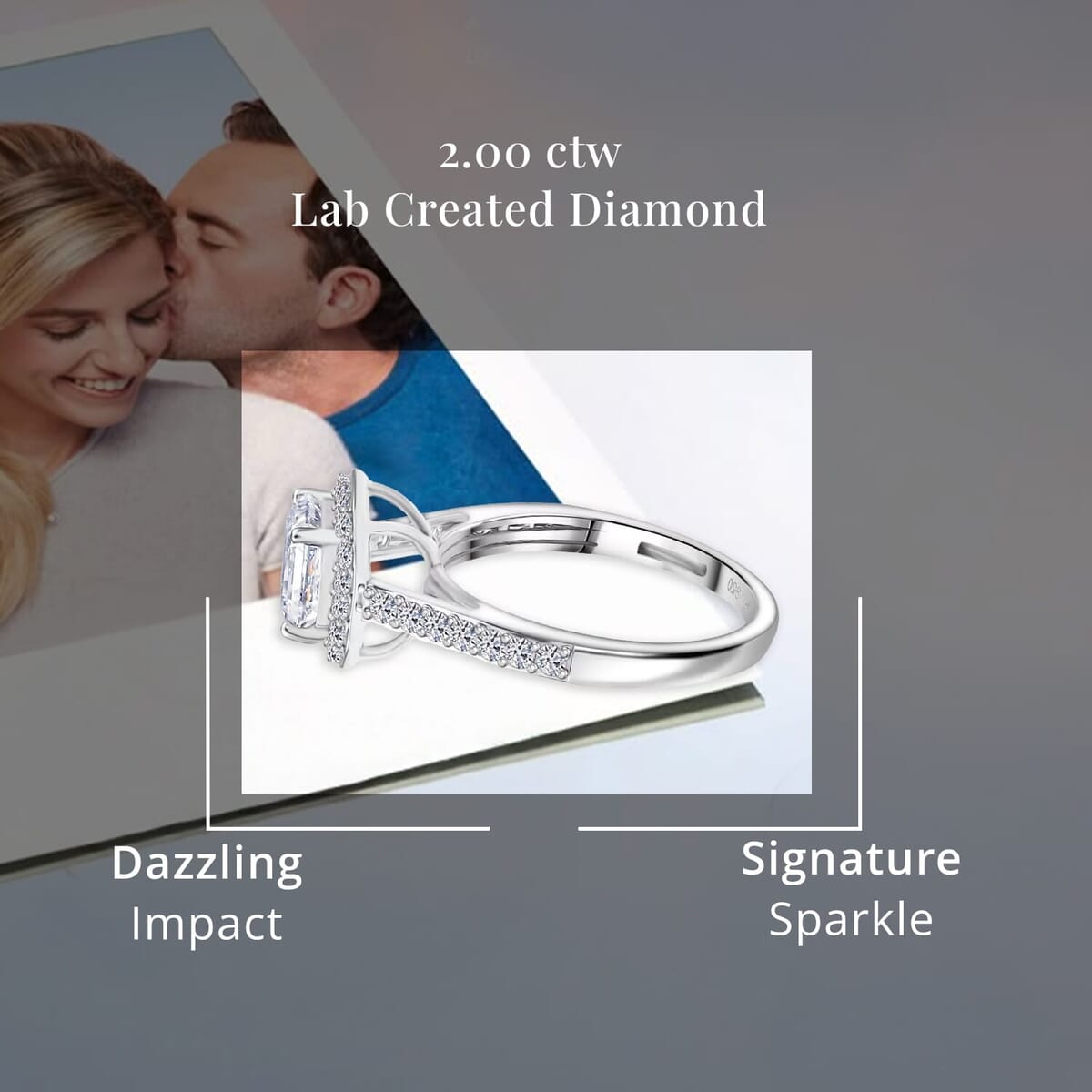 Luxuriant Lab Grown Diamond E-F VS 2.00 ctw Ring in 950 Platinum (Size 10.0) 4.80 Grams image number 4