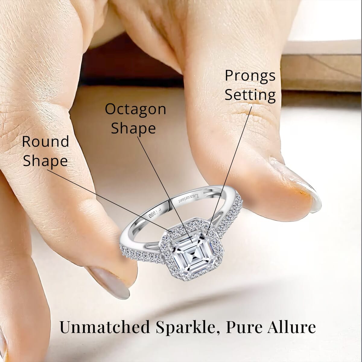 Luxuriant Lab Grown Diamond E-F VS 2.00 ctw Ring in 950 Platinum (Size 10.0) 4.80 Grams image number 5