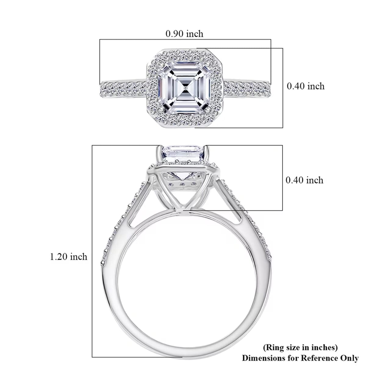 Luxuriant Lab Grown Diamond E-F VS 2.00 ctw Ring in 950 Platinum (Size 10.0) 4.80 Grams image number 7