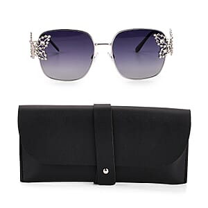 UV400 Polarized Sunglasses with Storage Bag - Grey