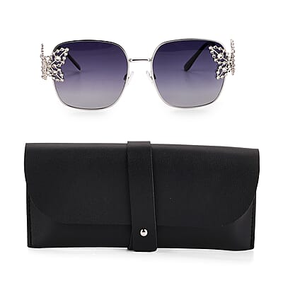 UV400 Polarized Sunglasses with Storage Bag - Grey