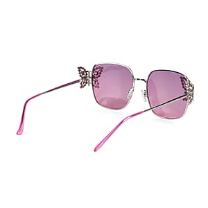 UV400 Polarized Sunglasses with Storage Bag - Light Pink