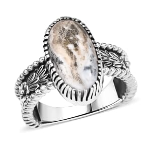 D'Joy Artisan Crafted White Buffalo 4.50 ctw Southwest Ring in Sterling Silver (Size 10.0) 