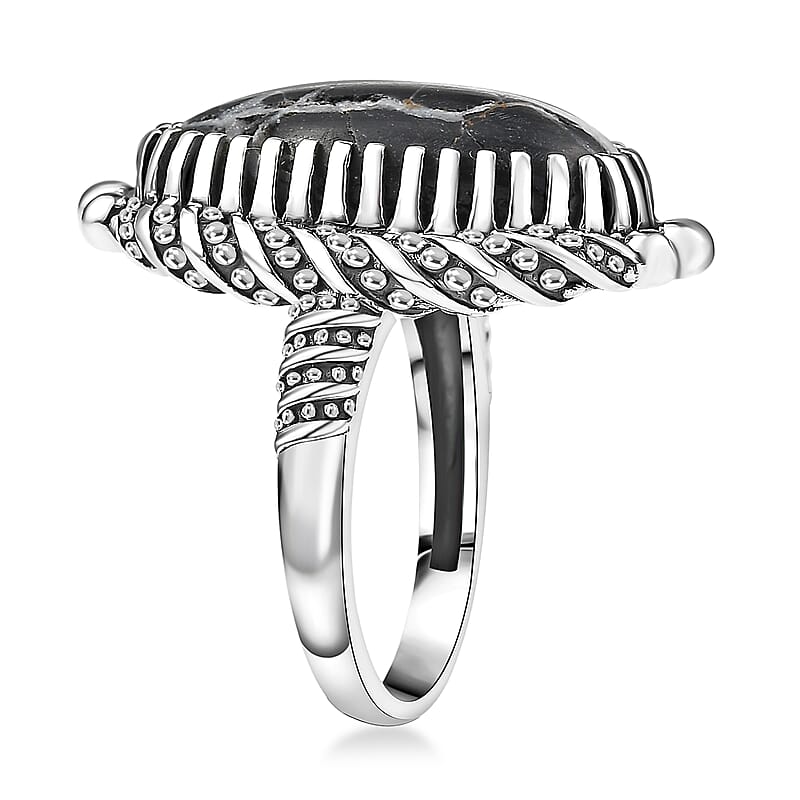 D'Joy Artisan Crafted White Buffalo 10.50 ctw Native American and Southwestern Ring in Sterling Silver (Size 10.0)