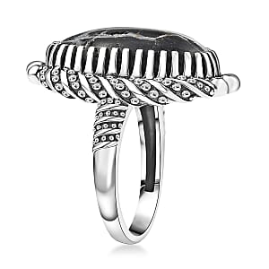 D'Joy Artisan Crafted White Buffalo 10.50 ctw Native American and Southwestern Ring in Sterling Silver (Size 7.0)