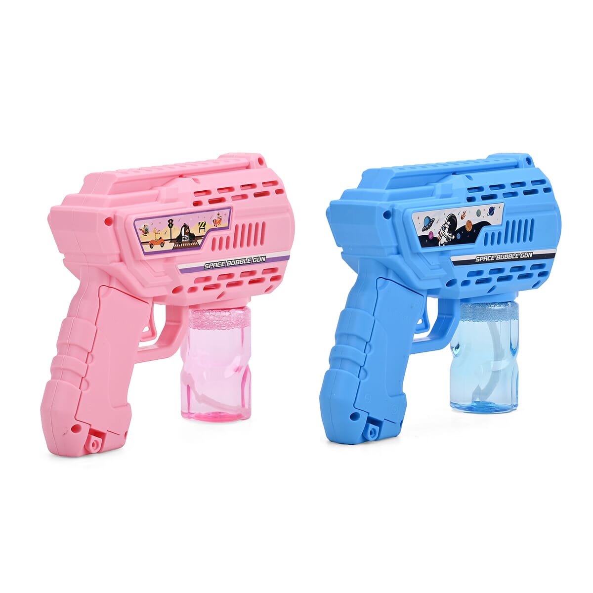 Pink and Blue 2-Piece Set Bubble Gun with Light image number 3