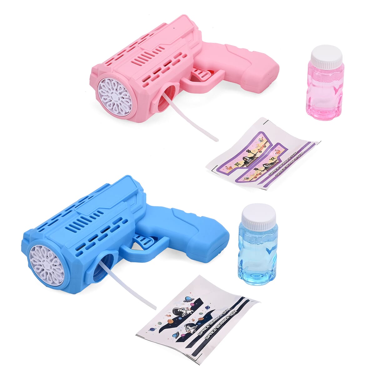 Pink and Blue 2-Piece Set Bubble Gun with Light image number 4