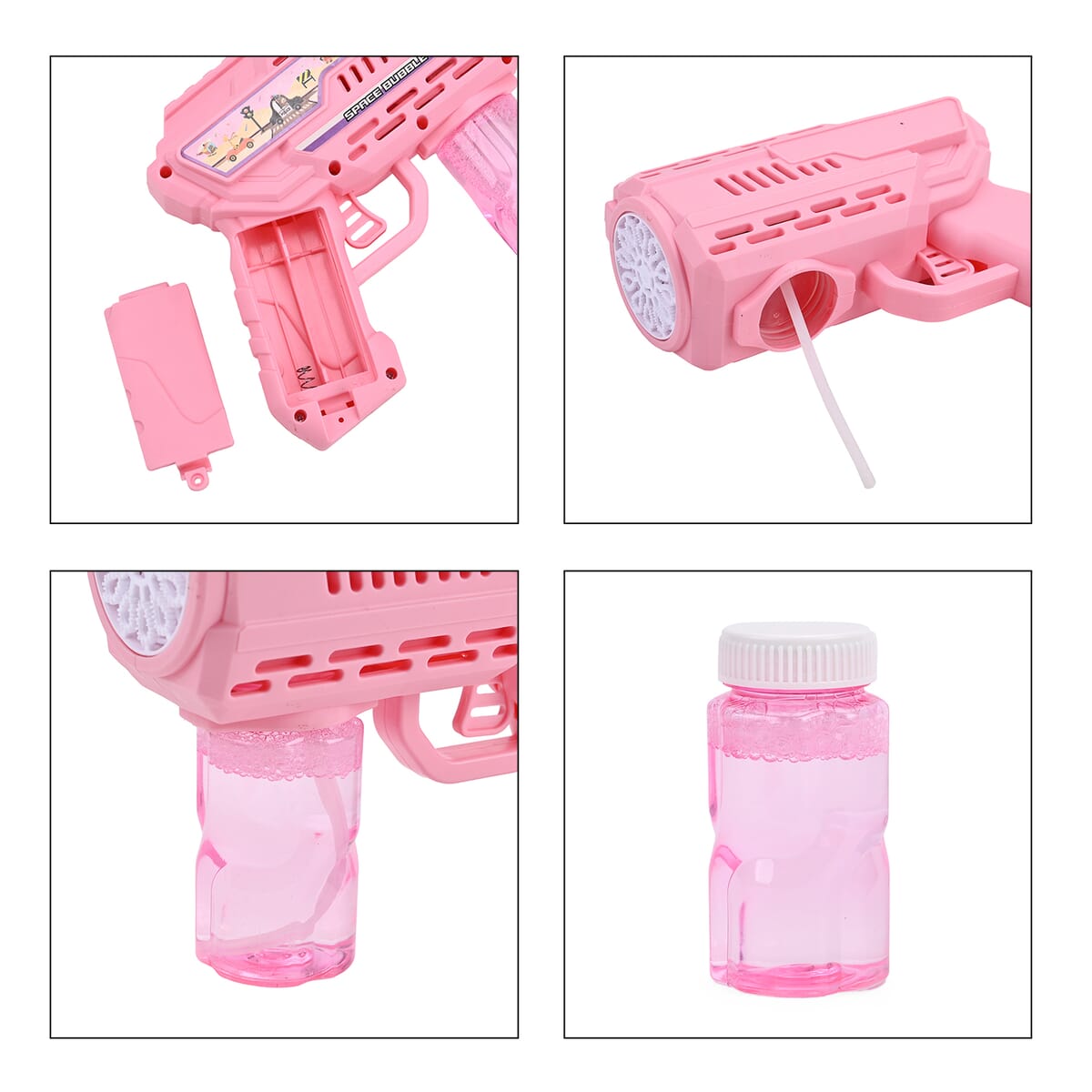 Pink and Blue 2-Piece Set Bubble Gun with Light image number 5