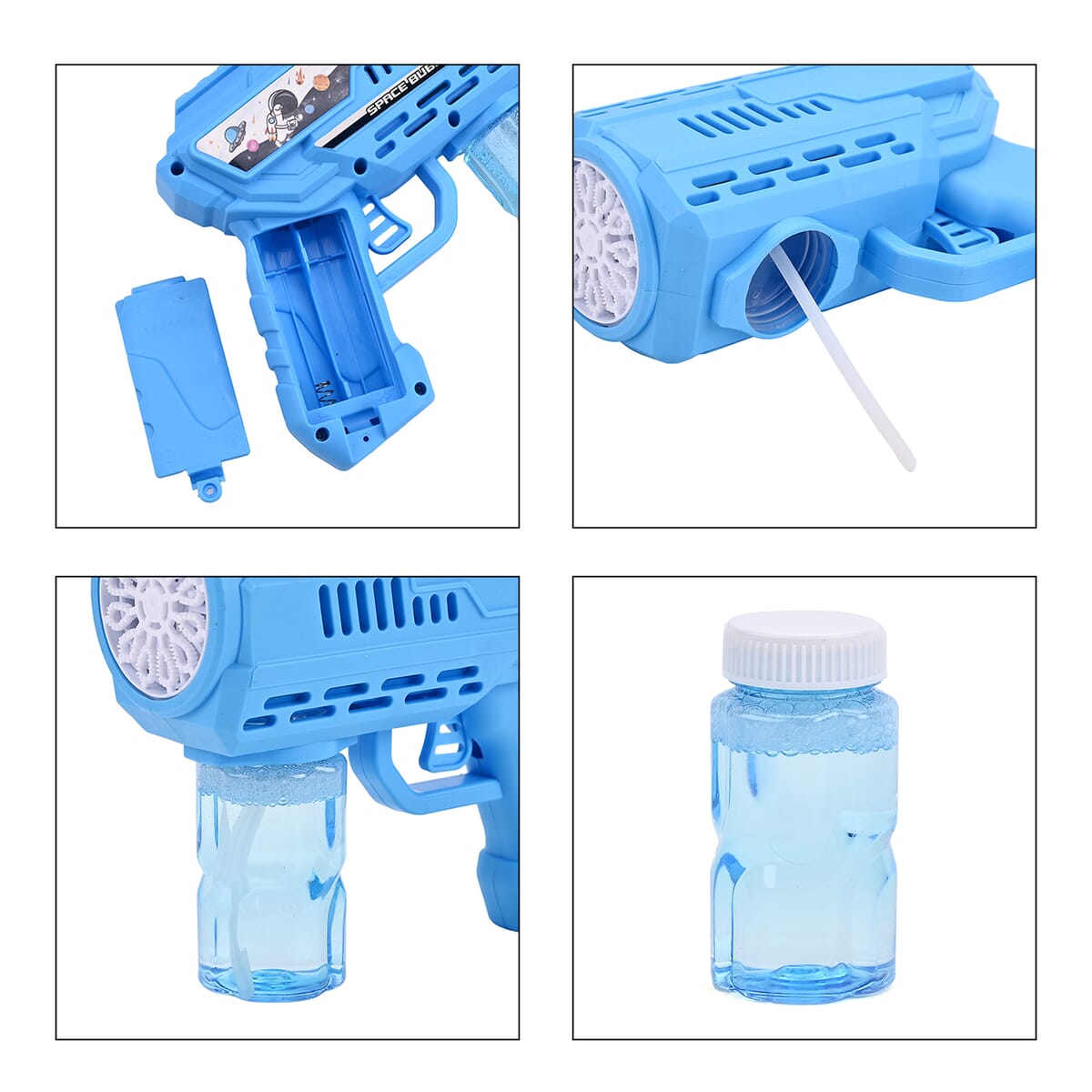 Pink and Blue 2-Piece Set Bubble Gun with Light image number 6