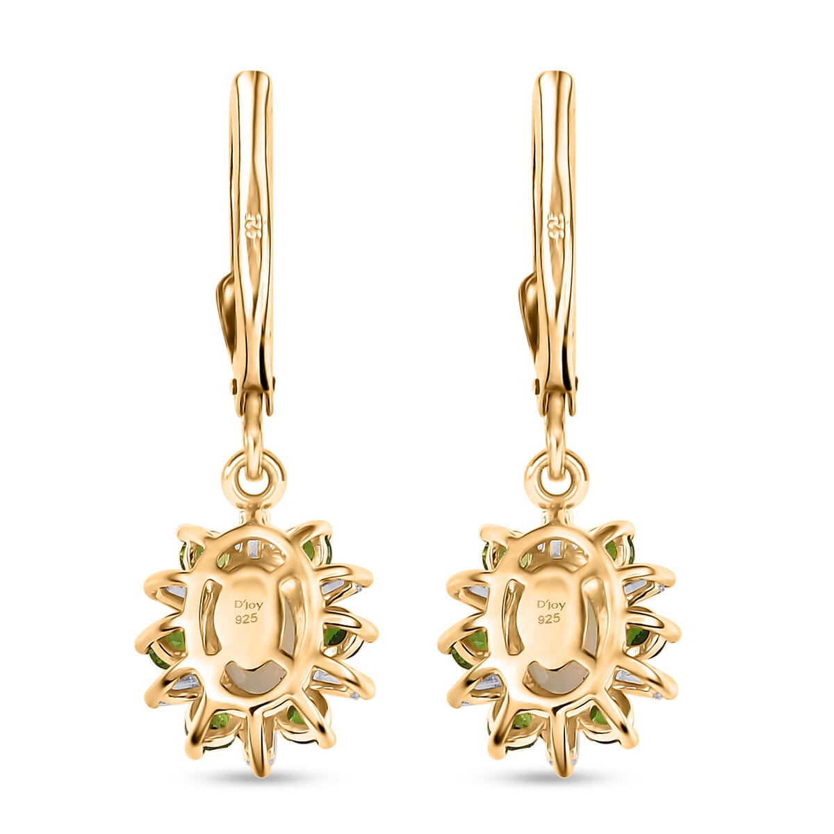 D'Joy Premium Ethiopian Welo Opal and Multi Gemstone 1.60 ctw Sunburst Lever Back Earrings in 18K Vermeil Yellow Gold Over Sterling Silver image number 5