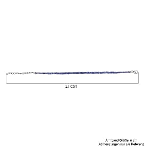 Tanzanite 18.00 ctw Bracelet in Rhodium Over Sterling Silver (7.50 In)