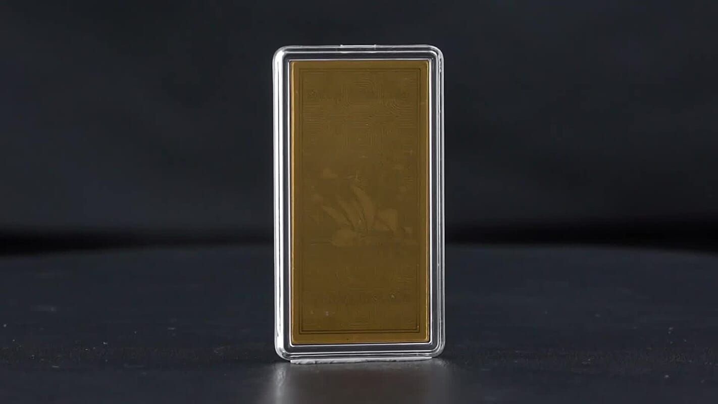 24K Golden Sydney Opera House Emboss Sheet 55x30mm 100mg