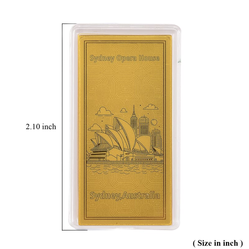  24K Golden Sydney Opera House Emboss Sheet 55x30mm 100mg