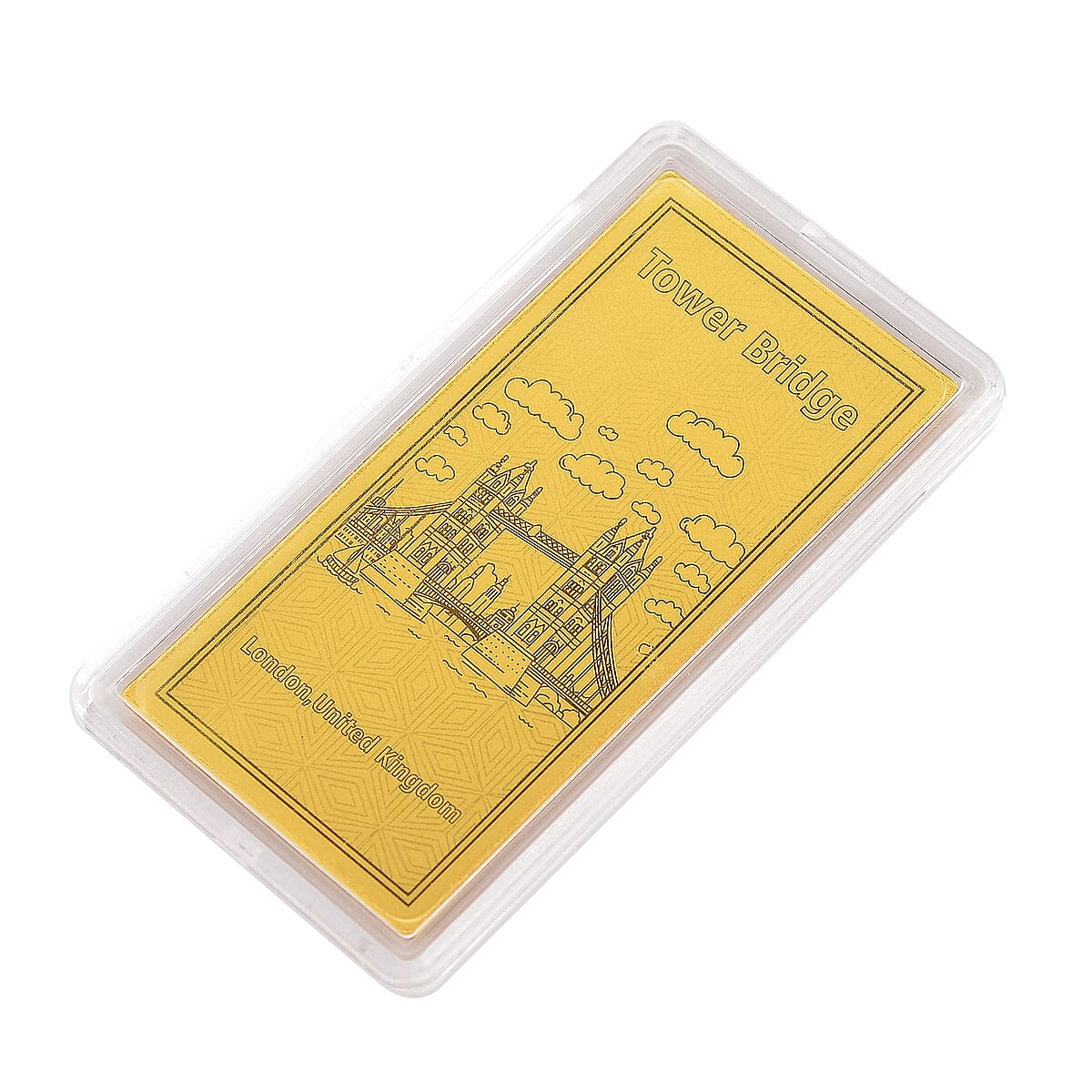 Doorbuster 24K Golden London Tower Bridge Emboss Sheet 55x30mm 100mg image number 2