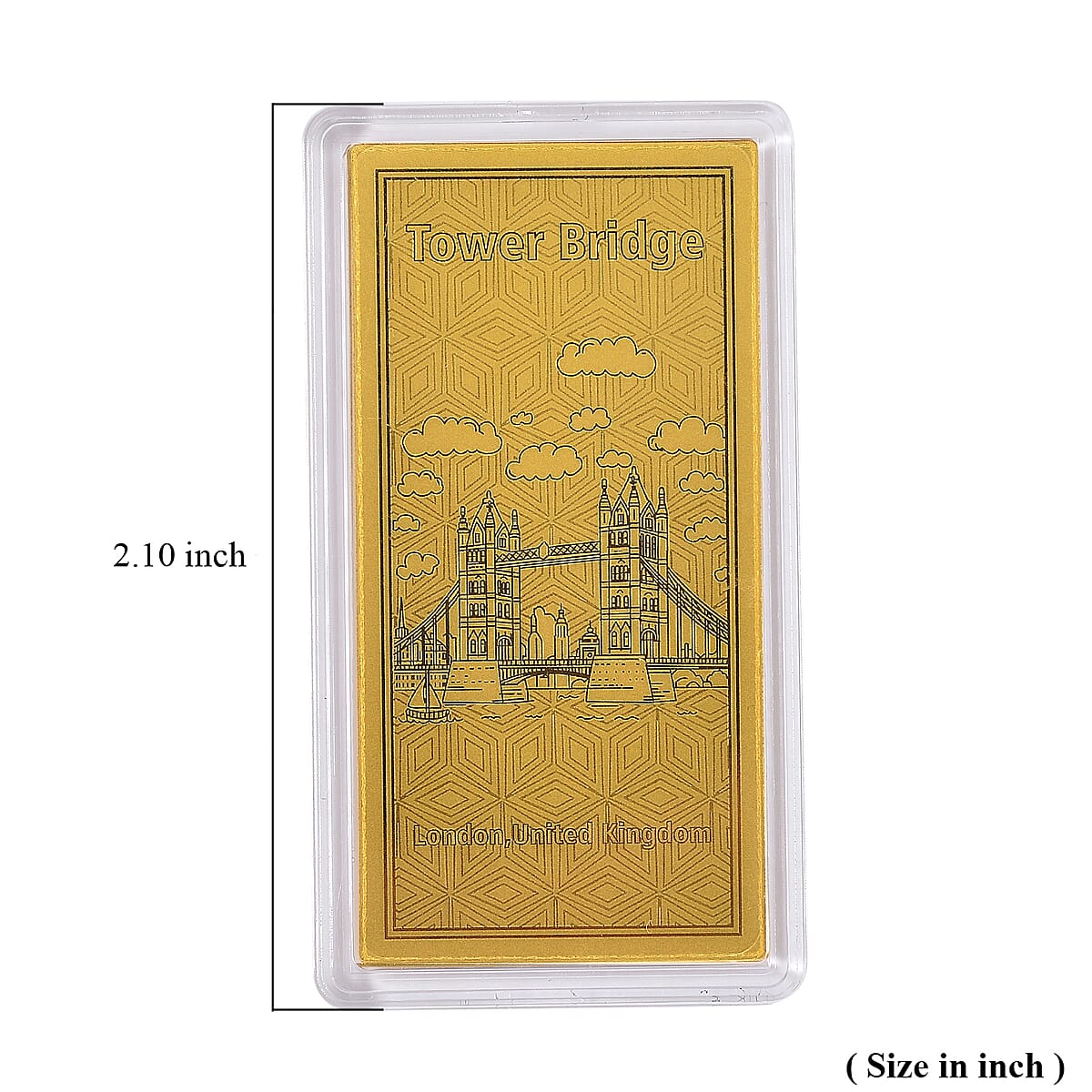 Doorbuster 24K Golden London Tower Bridge Emboss Sheet 55x30mm 100mg image number 4