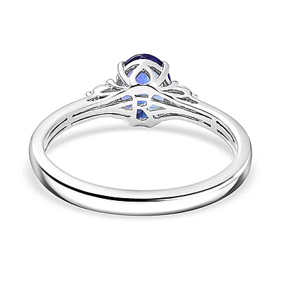 Certified & Appraised Rhapsody AAAA Tanzanite and E-F VS Diamond 1.67 ctw Ring in 950 Platinum (Size 10.0) 4.46 Grams