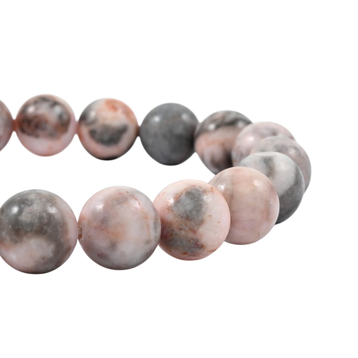 Pink Zebra Jasper 150.00 ctw Beaded Stretch Bracelet image number 2