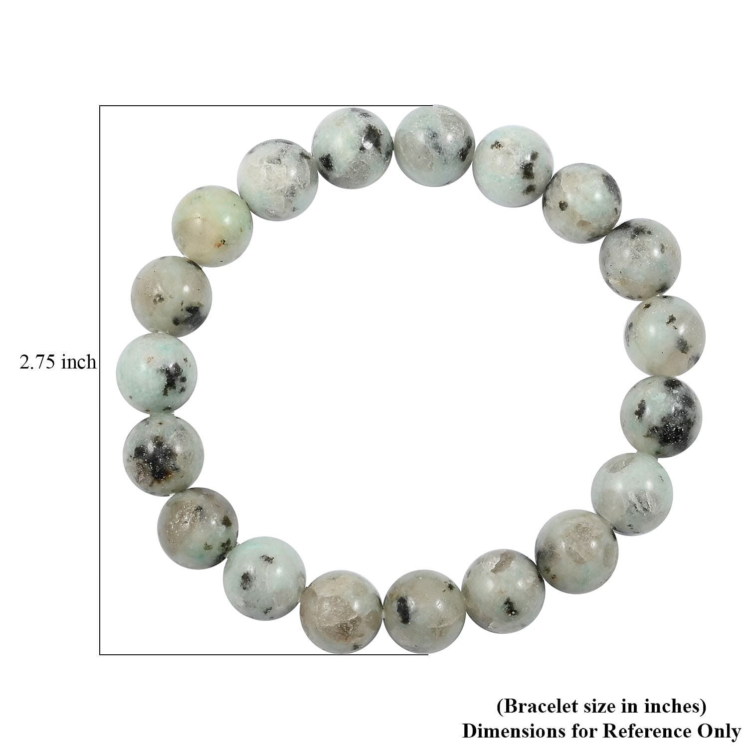 Kiwi Jasper 178.00 ctw Beaded Stretch Bracelet 