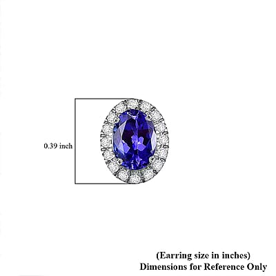 Certified & Appraised Rhapsody AAAA Tanzanite and E-F VS Diamond 2.27 ctw Stud Earrings in 950 Platinum
