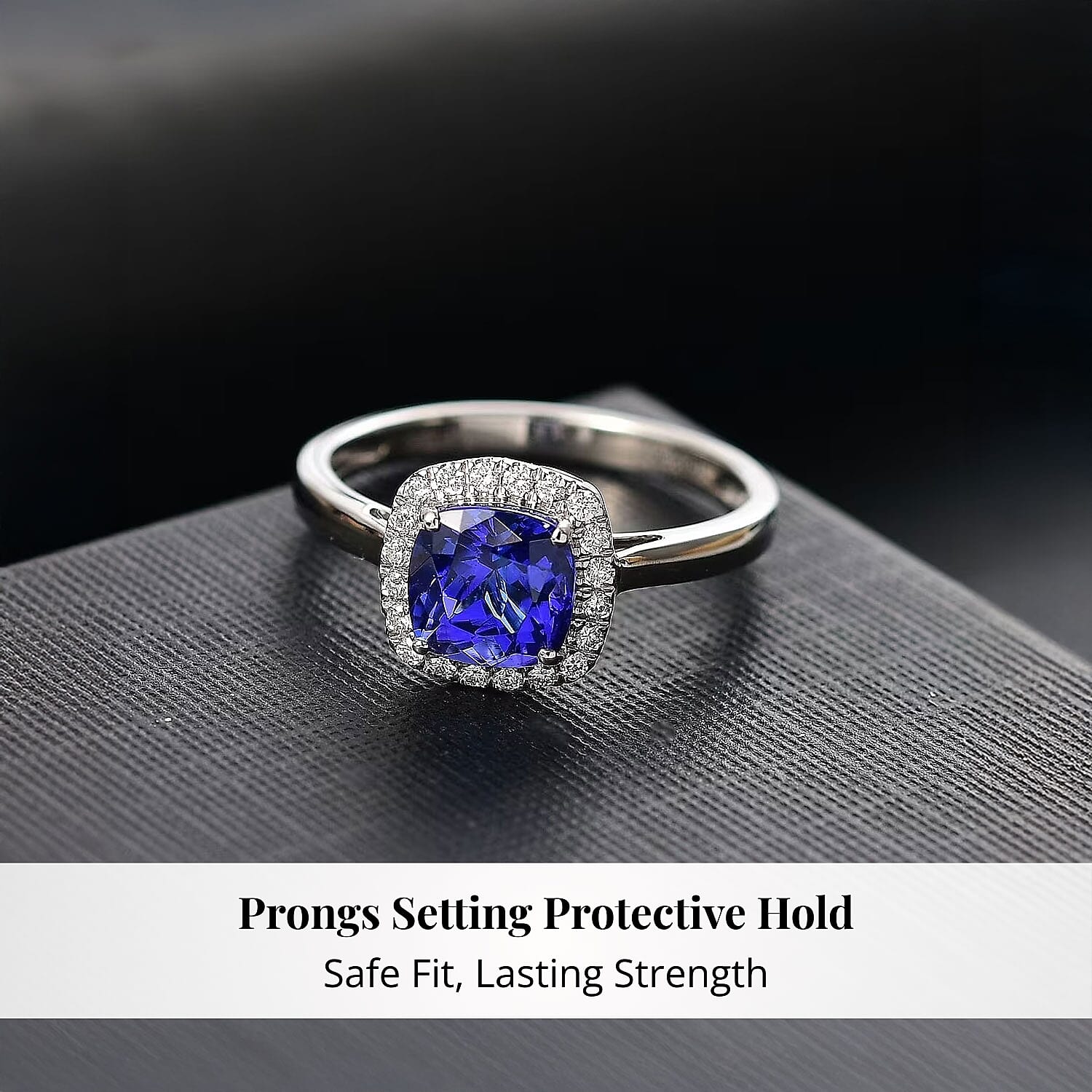 Certified & Appraised Rhapsody AAAA Tanzanite and E-F VS Diamond 3.21 ctw Halo Ring in 950 Platinum (Size 10.0) 5.10 Grams