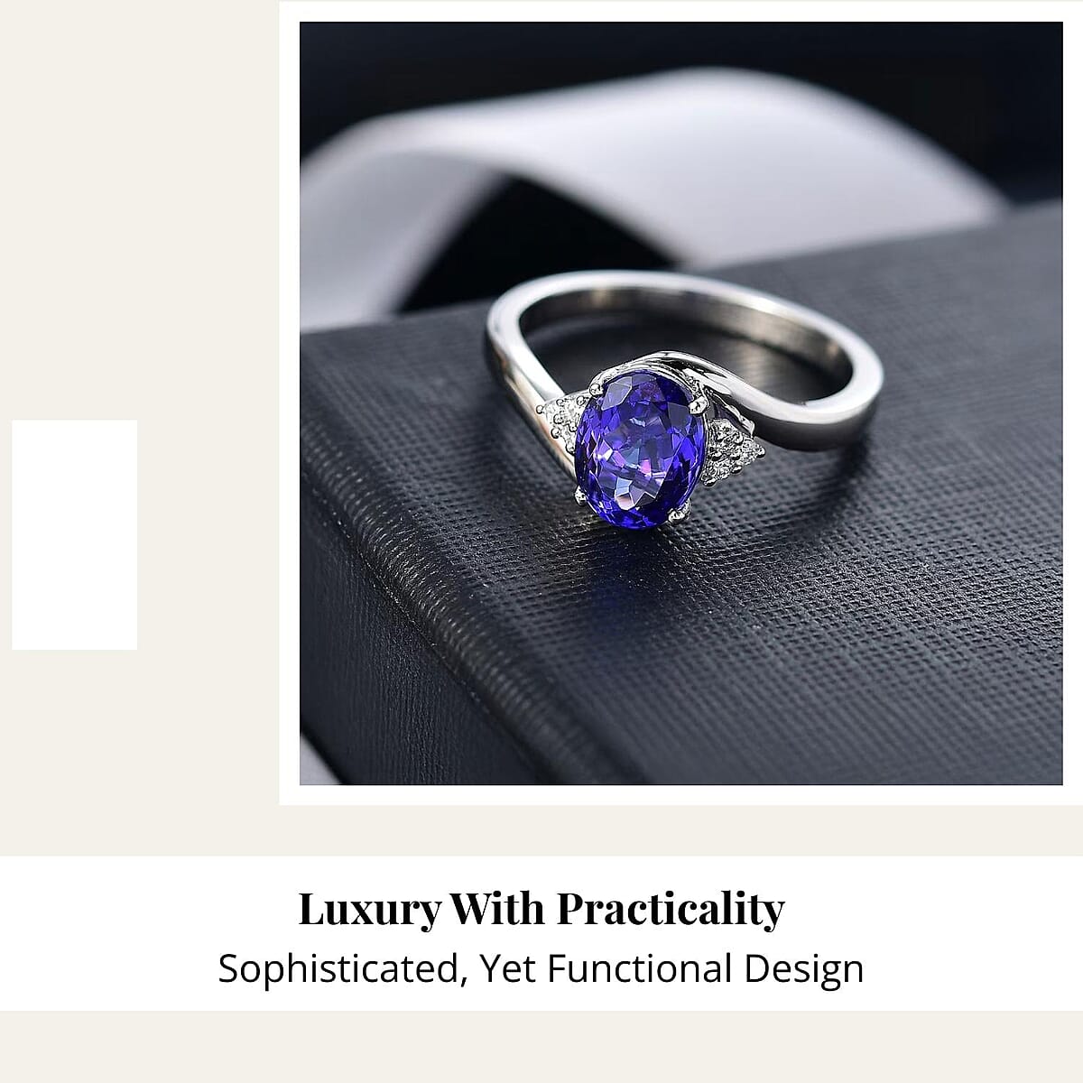 Certified & Appraised Rhapsody 950 Platinum AAAA Tanzanite, Diamond (E-F, VS) Ring (Size 11.0) (6.25 g) 2.80 ctw image number 5