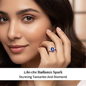 Certified & Appraised Rhapsody AAAA Tanzanite and E-F VS Diamond 2.80 ctw Ring in 950 Platinum (Size 9.0) 6.25 Grams (Del. in 10-15 Days)