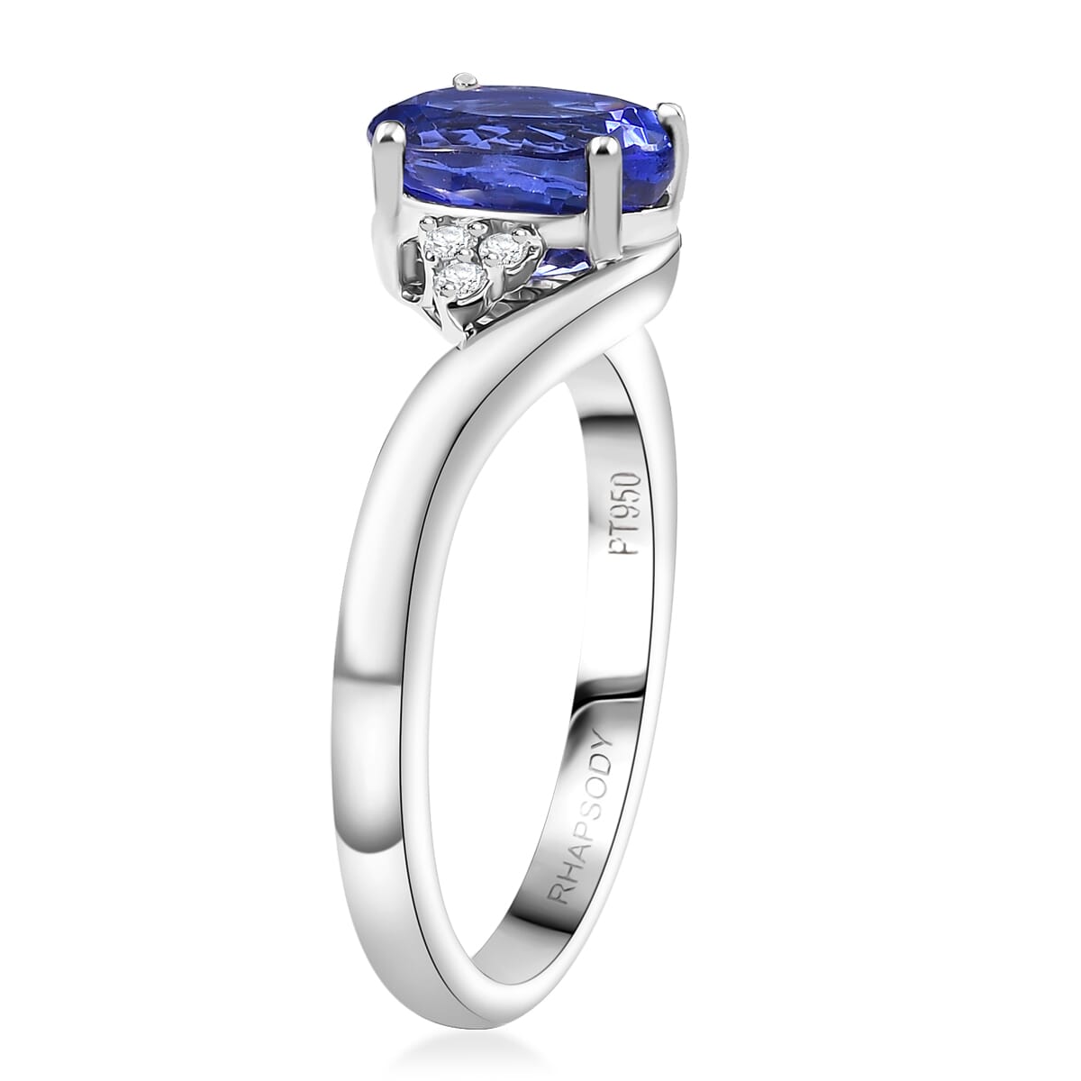 Certified & Appraised Rhapsody 950 Platinum AAAA Tanzanite, Diamond (E-F, VS) Ring (6.25 g) (Del. in 10-15 Days) 2.80 ctw image number 3