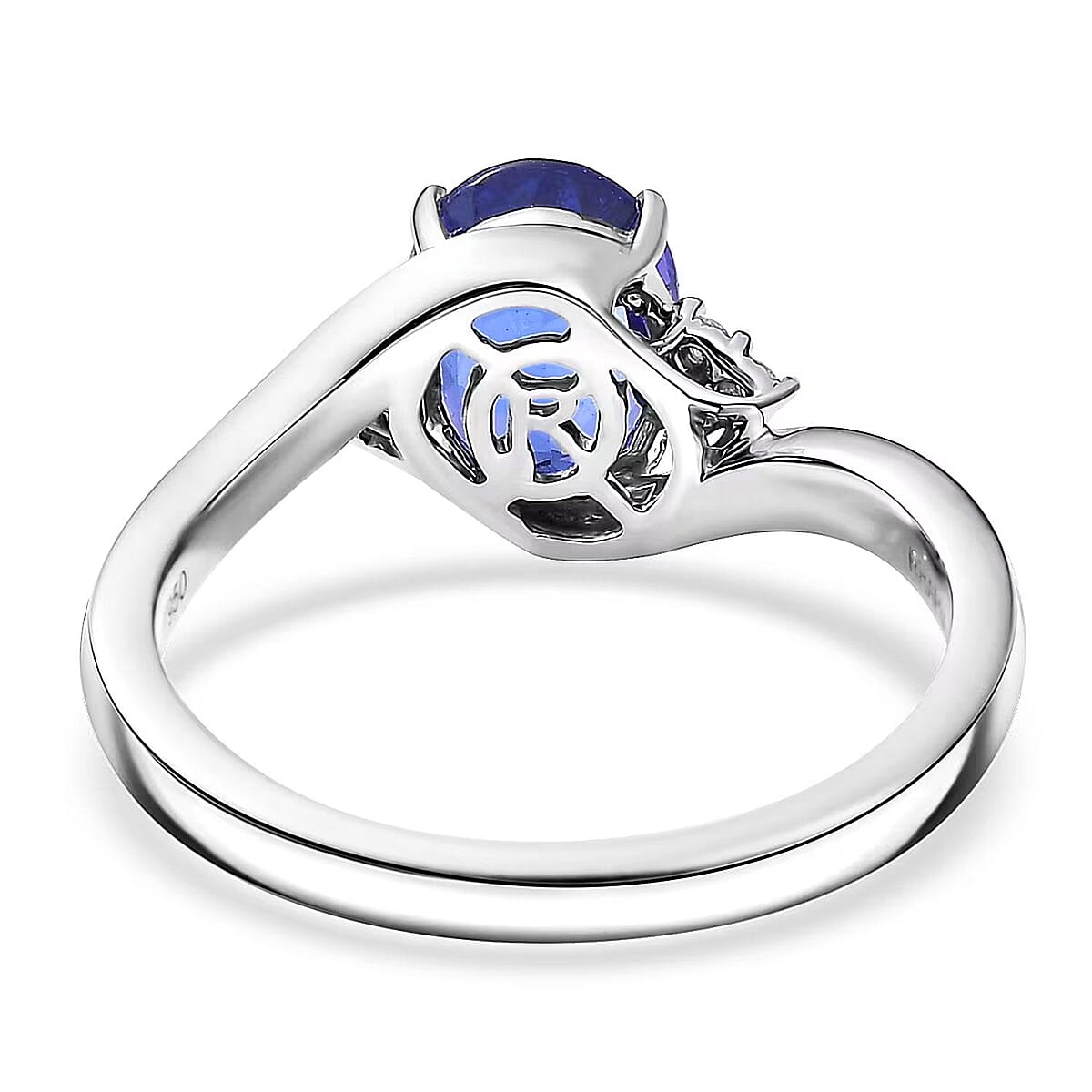 Certified & Appraised Rhapsody AAAA Tanzanite and E-F VS Diamond 2.80 ctw Ring in 950 Platinum (Size 9.0) 6.25 Grams (Del. in 10-15 Days) image number 7