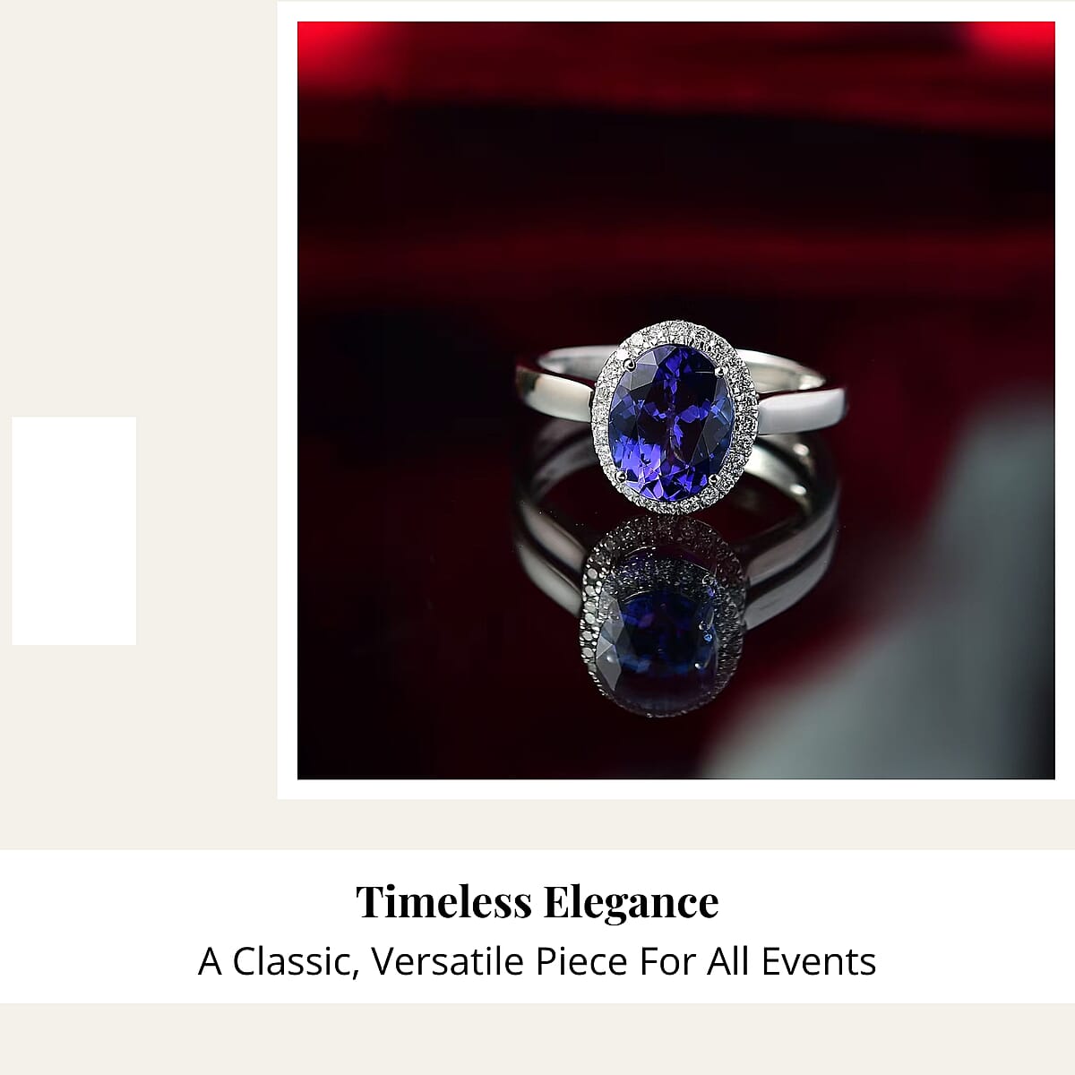 Certified & Appraised Rhapsody AAAA Tanzanite and E-F VS Diamond 3.21 ctw Ring in 950 Platinum (Size 8.0) 5.72 Grams (Del. in 10-15 Days) image number 5