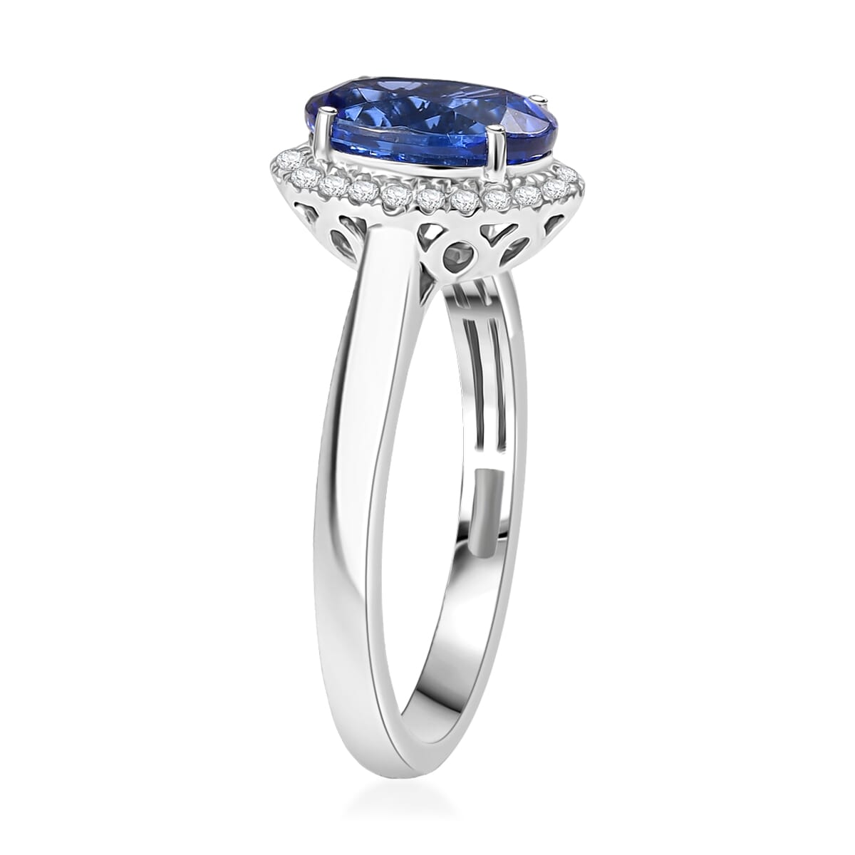 Certified & Appraised Rhapsody 950 Platinum AAAA Tanzanite, Diamond (E-F, VS) Ring (5.72 g) (Del. in 10-15 Days) 3.21 ctw image number 3