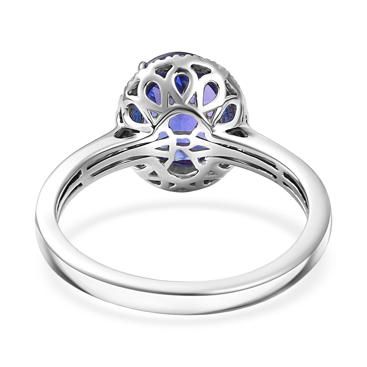 Certified & Appraised Rhapsody 950 Platinum AAAA Tanzanite, Diamond (E-F, VS) Ring (5.72 g) (Del. in 10-15 Days) 3.21 ctw image number 4