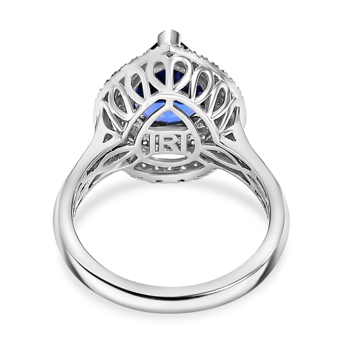 Certified & Appraised Rhapsody AAAA Tanzanite, Paraiba Tourmaline and E-F VS2 Diamond 4.50 ctw Ring in 950 Platinum (Size 8.0) 9.60 Grams image number 4