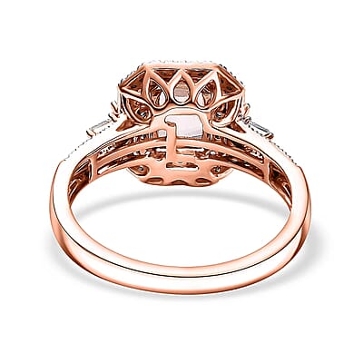 Certified & Appraised Luxoro AAA Pink Morganite, Paraiba Tourmaline and G-H I2 Diamond 2.26 ctw Ring in 14K Rose Gold (Size 10.0)