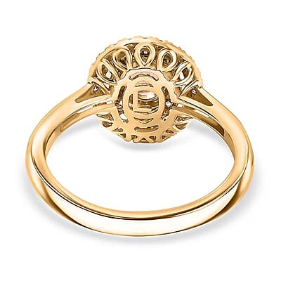 Certified & Appraised Luxoro 14K Yellow Gold AAAA Padparadscha Sapphire, Paraiba Tourmaline and Diamond (G-H, I2) (0.22 cts) Ring (Size 11.0) 1.60 ctw
