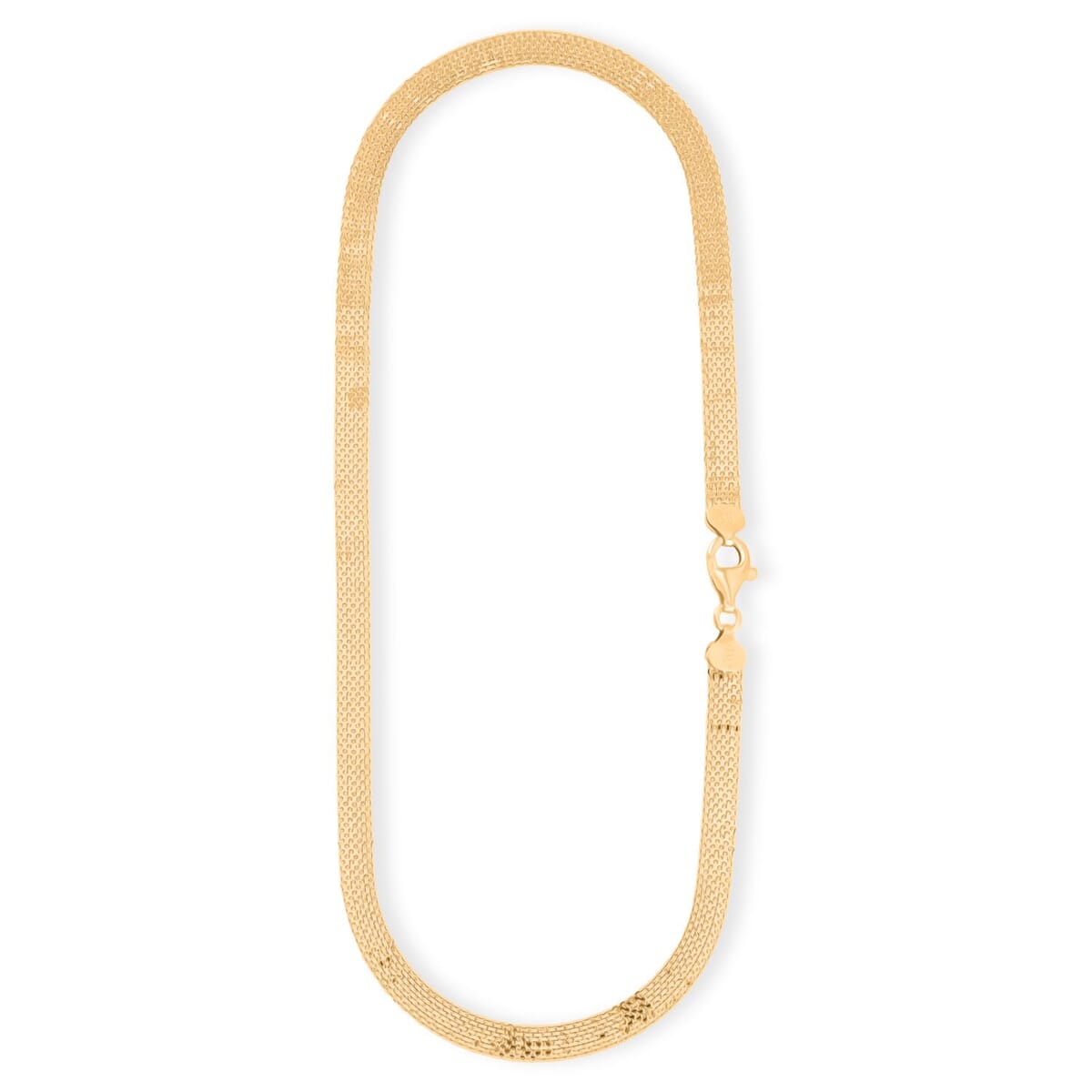 Italian 14K Yellow Gold Over Sterling Silver Mesh Necklace 20 Inches 14.70 Grams image number 3
