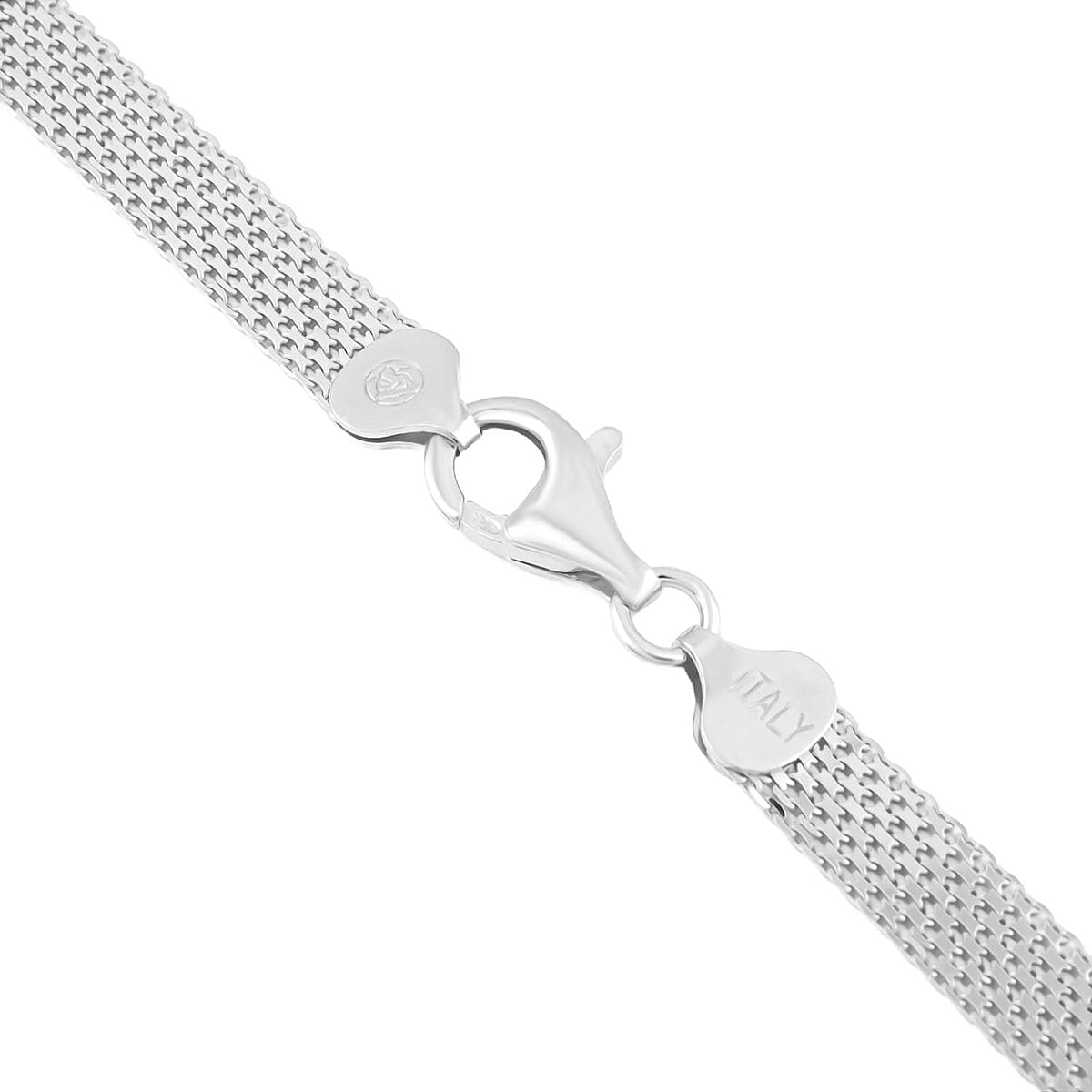 Italian Sterling Silver Mesh Necklace 20 Inches 14.75 Grams image number 2