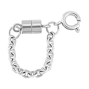 Stainless Steel Magetic Lock with 7MM Spring Ring Lock and 1.5 Inch 0.6mm Cross Chain