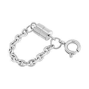 Stainless Steel Magnetic Lock with 7MM Spring Ring Lock and 1.5 Inch 0.6mm Cross Chain