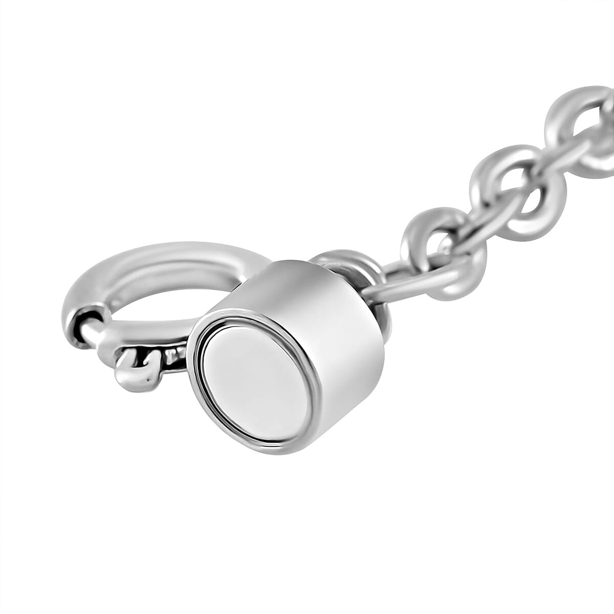 Stainless Steel Magnetic Lock with 7MM Spring Ring Lock and 1.5 Inch 0.6mm Cross Chain image number 2