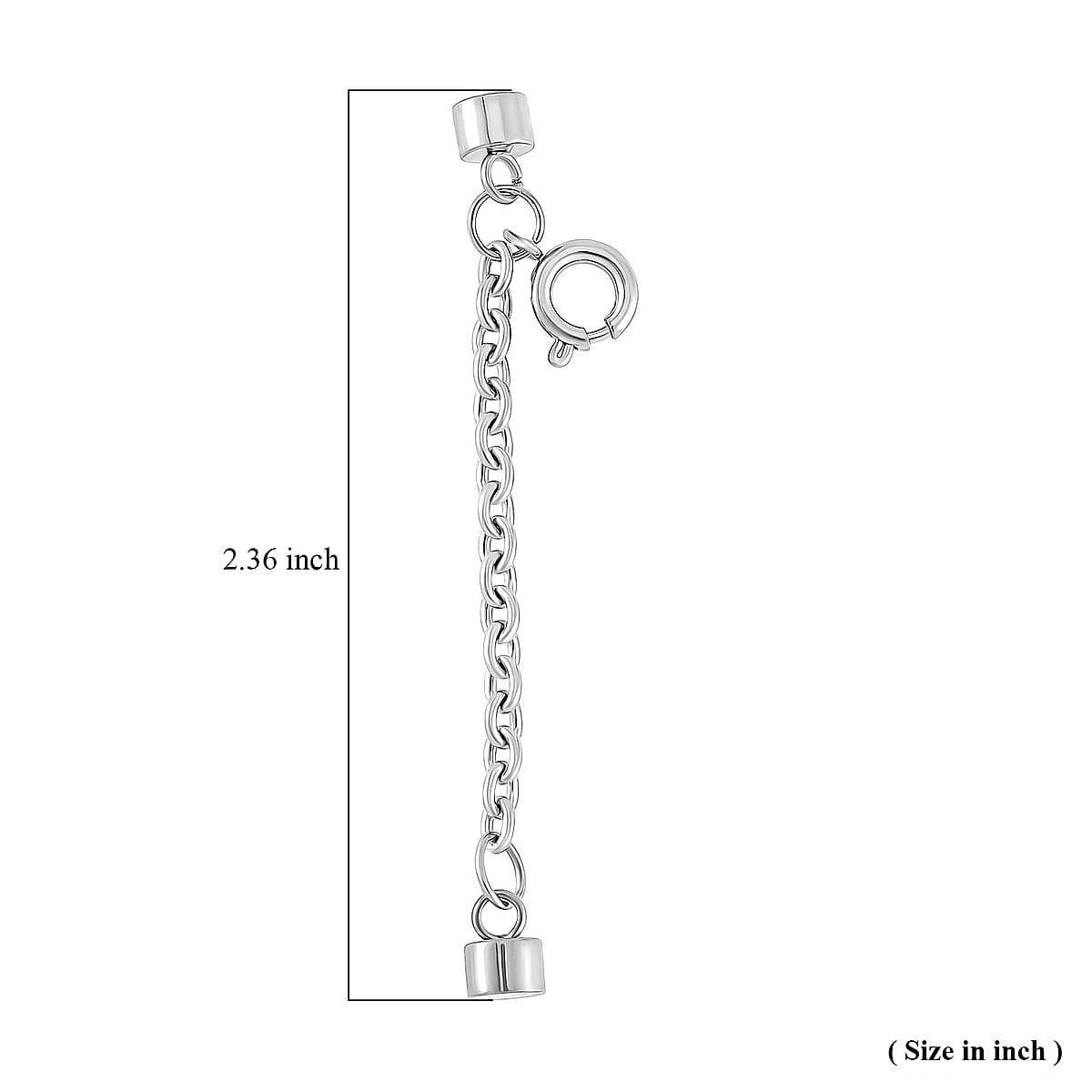 Stainless Steel Magnetic Lock with 7MM Spring Ring Lock and 1.5 Inch 0.6mm Cross Chain image number 4