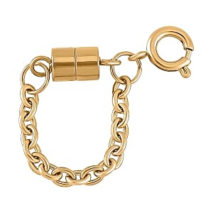 ION Plated YG Stainless Steel Magetic Lock with 7MM Spring Ring Lock and 1.5 Inch 0.6mm Cross Chain