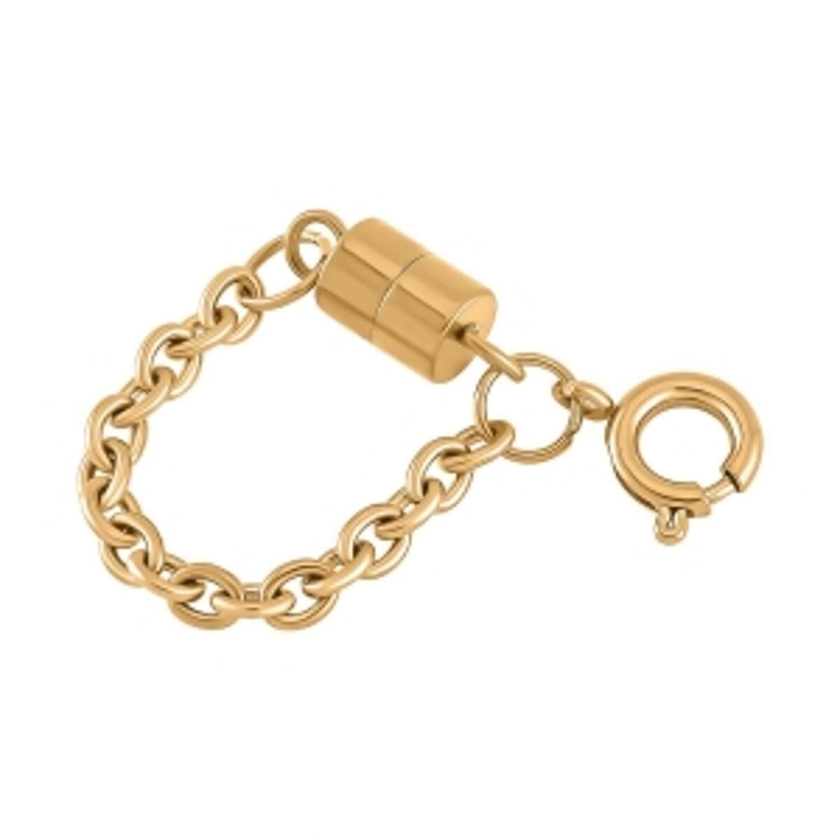 ION Plated YG Stainless Steel Magetic Lock with 7MM Spring Ring Lock and 1.5 Inch 0.6mm Cross Chain image number 1