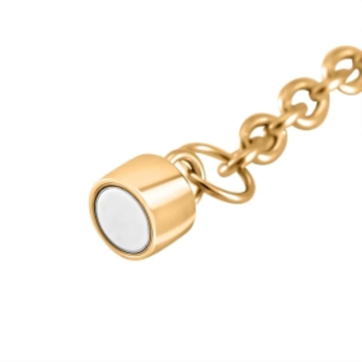 ION Plated YG Stainless Steel Magetic Lock with 7MM Spring Ring Lock and 1.5 Inch 0.6mm Cross Chain image number 3